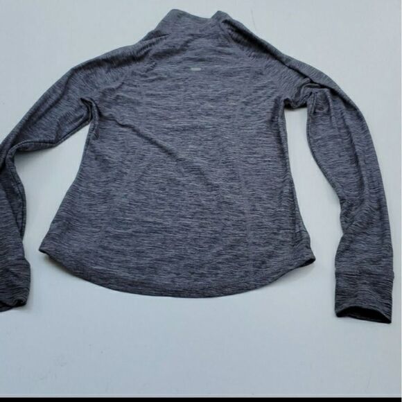 M SEMI-FITTED Half zip OLD NAVY TECH SHIRT GRAY PULLOVER POPOVER JACKET Medium - Picture 2 of 9